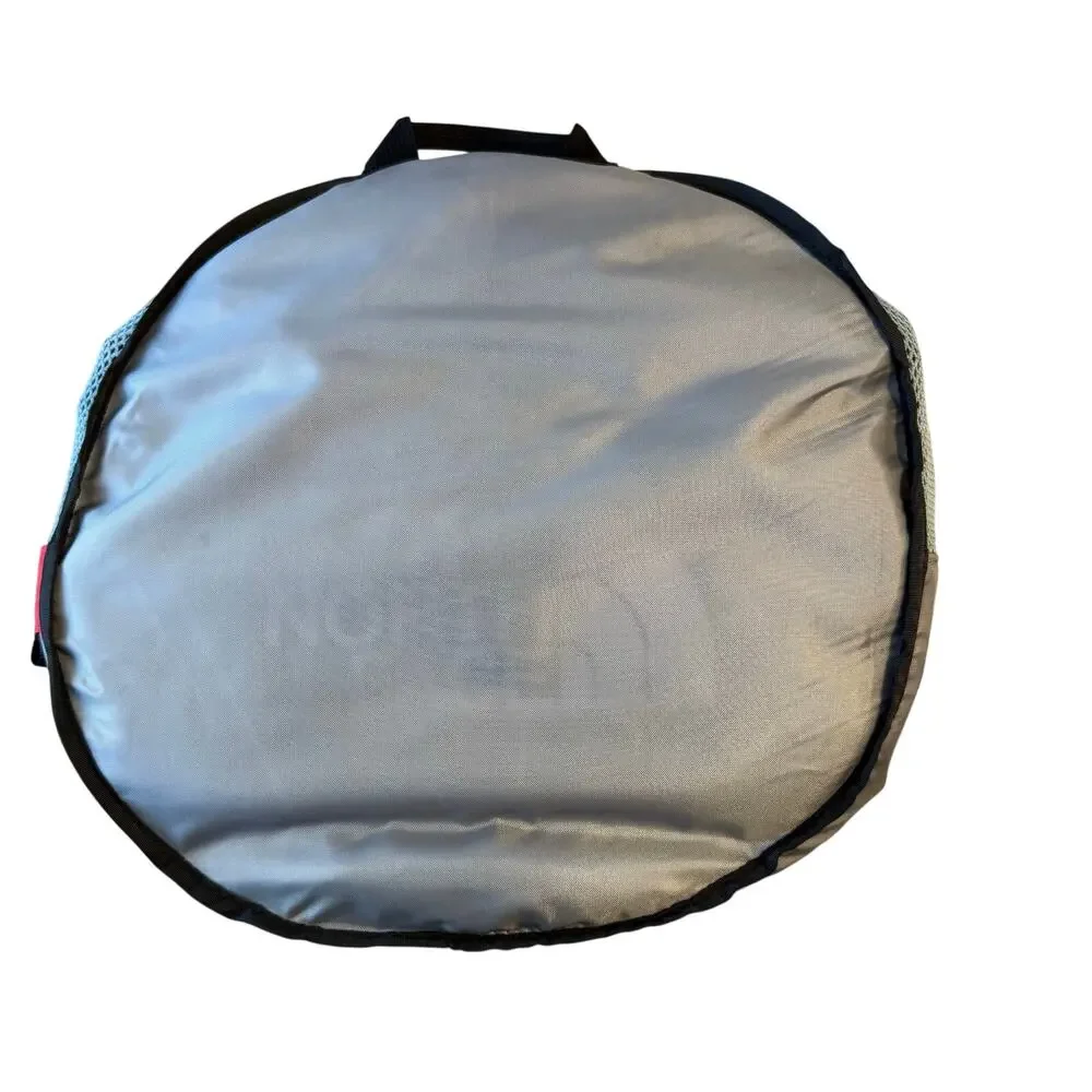 The North Face Gilman Duffel Bag Packable Travel Round Medium Black/Blue 71L